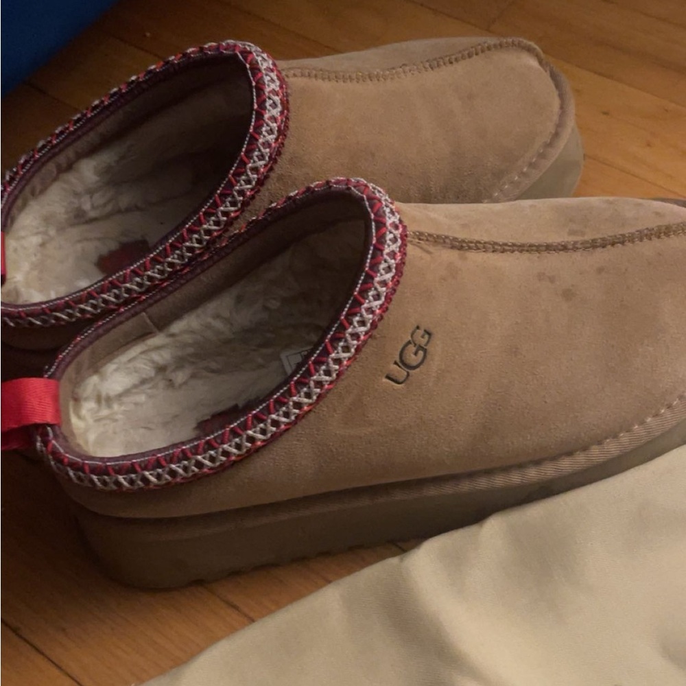 UGG Tan Suede Slip-On Shoes
